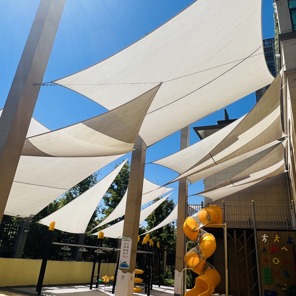 Sanjian Outdoor Garden Canopy 100% HDPE Polyester Shade Sail Water Proof