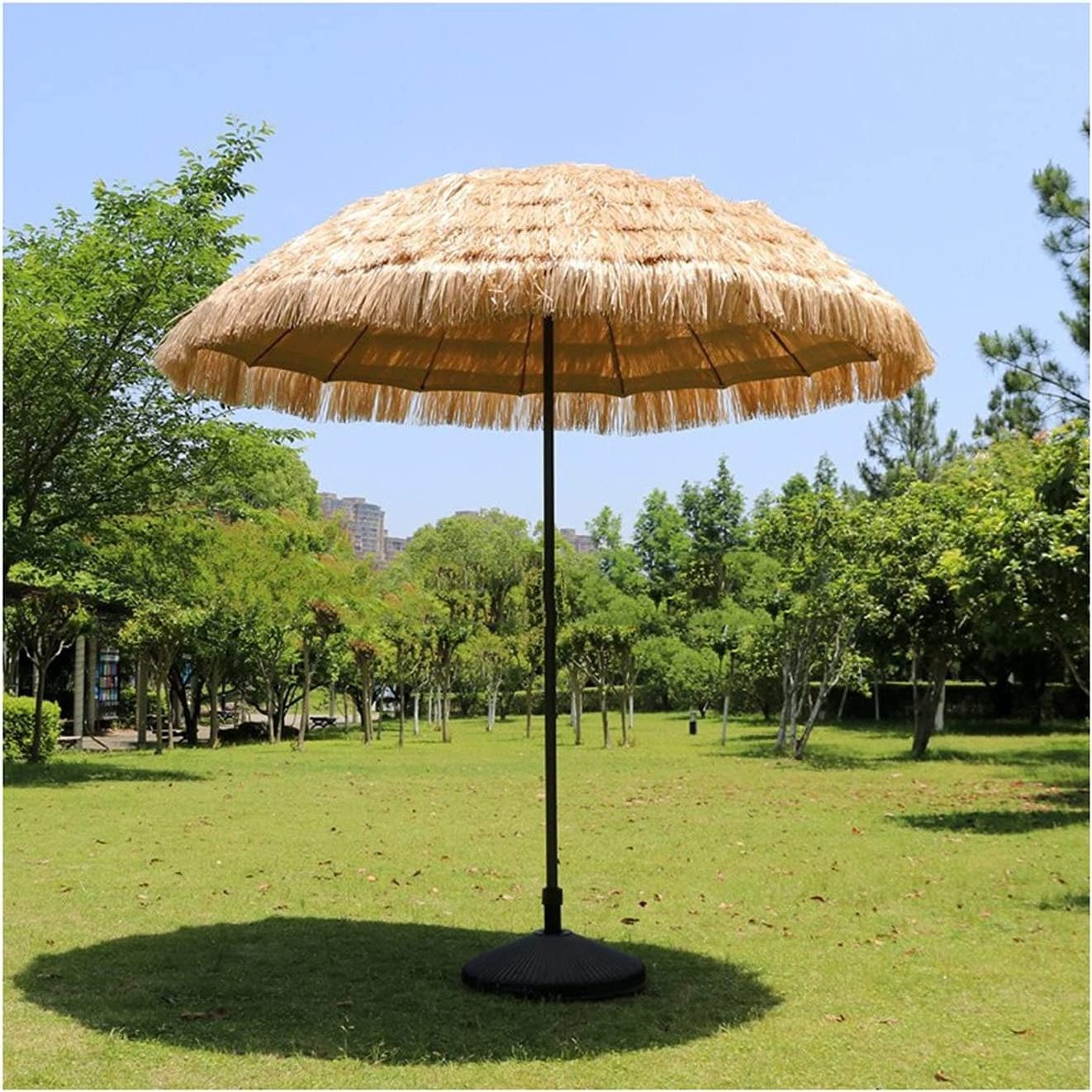 7Ft Thatch Patio Creative Customized Straw Grass Beach Umbrella Portable, Hula Cheap Hawaii Parasols Beach Umbrella Outdoor/