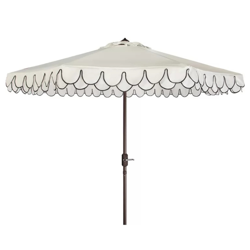 9 FT Garden Patio Poolside Beach Parasol Sun Umbrella Outdoor Market Umbrella Outdoor Furniture Modern Pool Umbrella Carton Iron