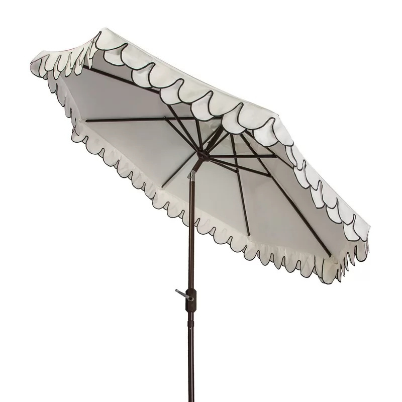 9 FT Garden Patio Poolside Beach Parasol Sun Umbrella Outdoor Market Umbrella Outdoor Furniture Modern Pool Umbrella Carton Iron