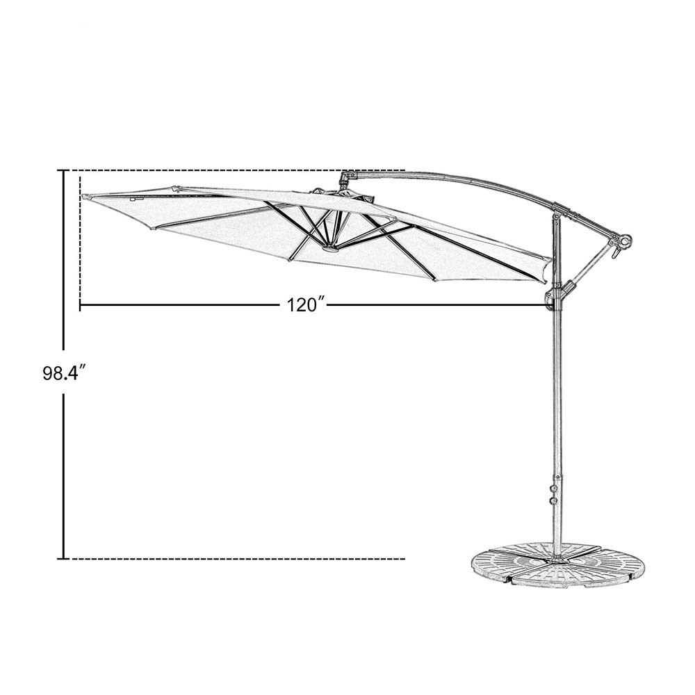 Promotional Hanging Cantilever Patio Parasol Sun Garden Umbrella Frame Outdoor Base Spare Pole Furniture Parts Suppliers