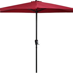 10FT Patio Umbrella Half Round Outdoor Umbrella with Crank for Wall Balcony Door Window Sun Shade