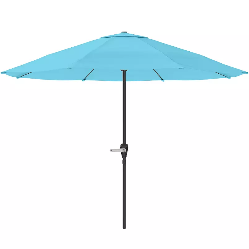 Outdoor Furniture Hotel White Large 10FT Garden Parasol Table Cafe Market Umbrella For Restaurant Patio Umbrella with Tilt Crank