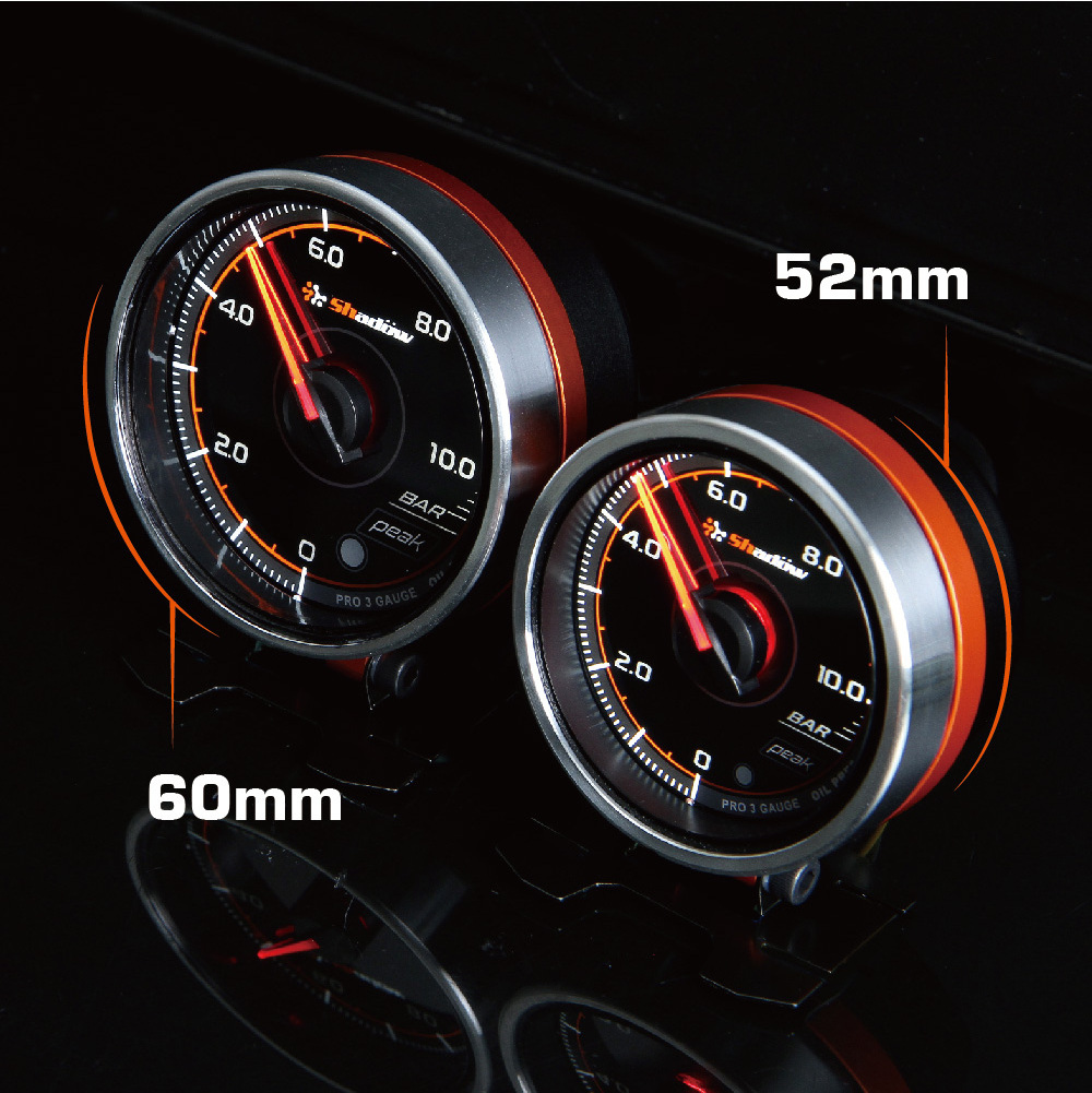 Taiwan Supplier Racing Car Egt Gauge 2.5 inch 60mm and Smoked Black Face Electrical Egt Pyrometer Gauge