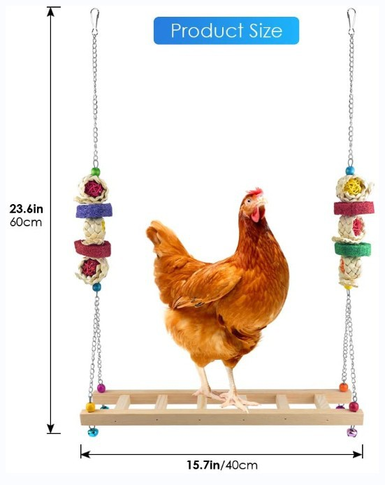 Amazon Hot Sale Pet chicken toy parrot bird toy foraging set ladder swing vegetable and fruit fork combination 6-piece set