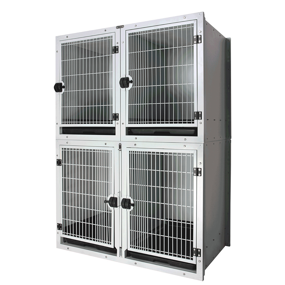 Easy Assemble Large Dog Kennels With Wheels High Quality Foldable Heavy Duty Stainless Steel Pet Dog Cage