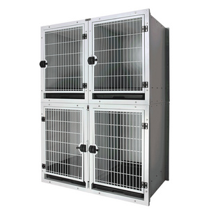 Easy Assemble Large Dog Kennels With Wheels High Quality Foldable Heavy Duty Stainless Steel Pet Dog Cage