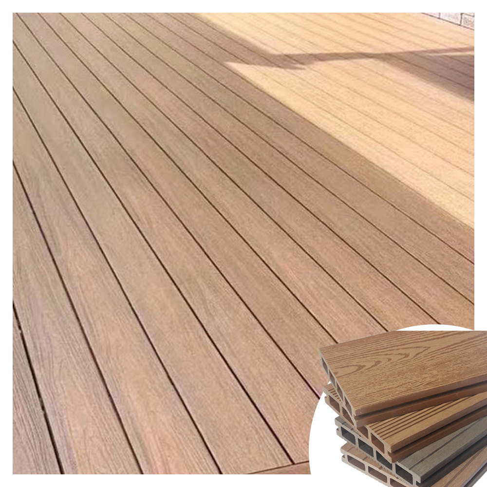 2024 New Product Anti-Uv Waterproof Wood Plastic Flooring Anti-Slip Outdoor Terrace Floor Wpc Composite Decking