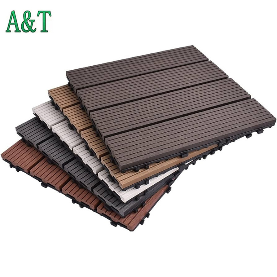 2024 Outdoor Wood Composite Material Smooth Flooring Wpc Patio Composite Floor Portable Decking