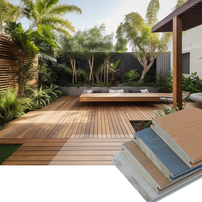 2024 NeW Wpc Decking Outdoor Wpc Tiles Wood Plastic Composite Wpc Decking Tiles Eco-Friendly Decking Tiles