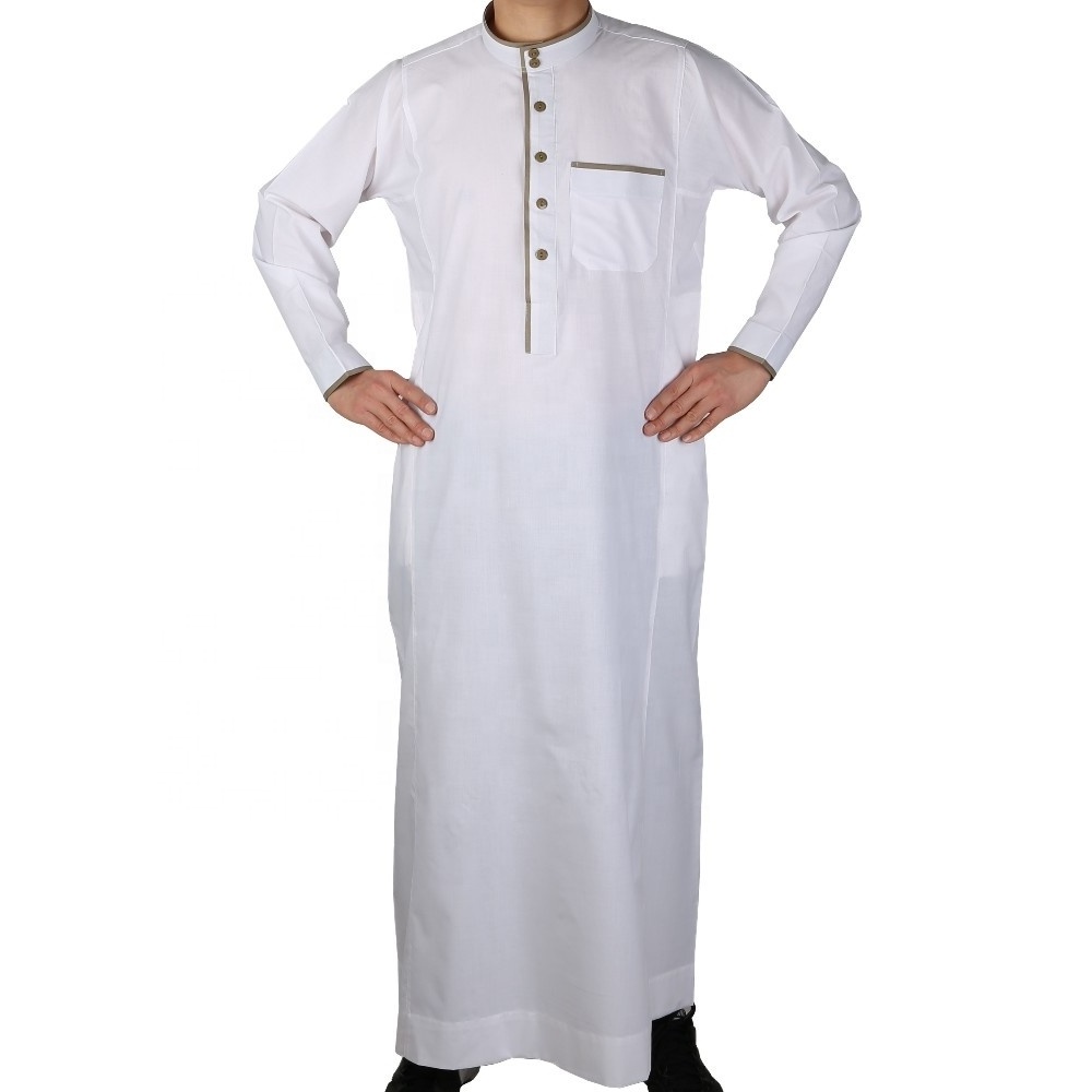 Cheap Price Online Gentle Al Haramain Long Sleeve Jubbah Qamis Islamic Clothing Saudi Arabic Robe Thobe For Ramadan Eid