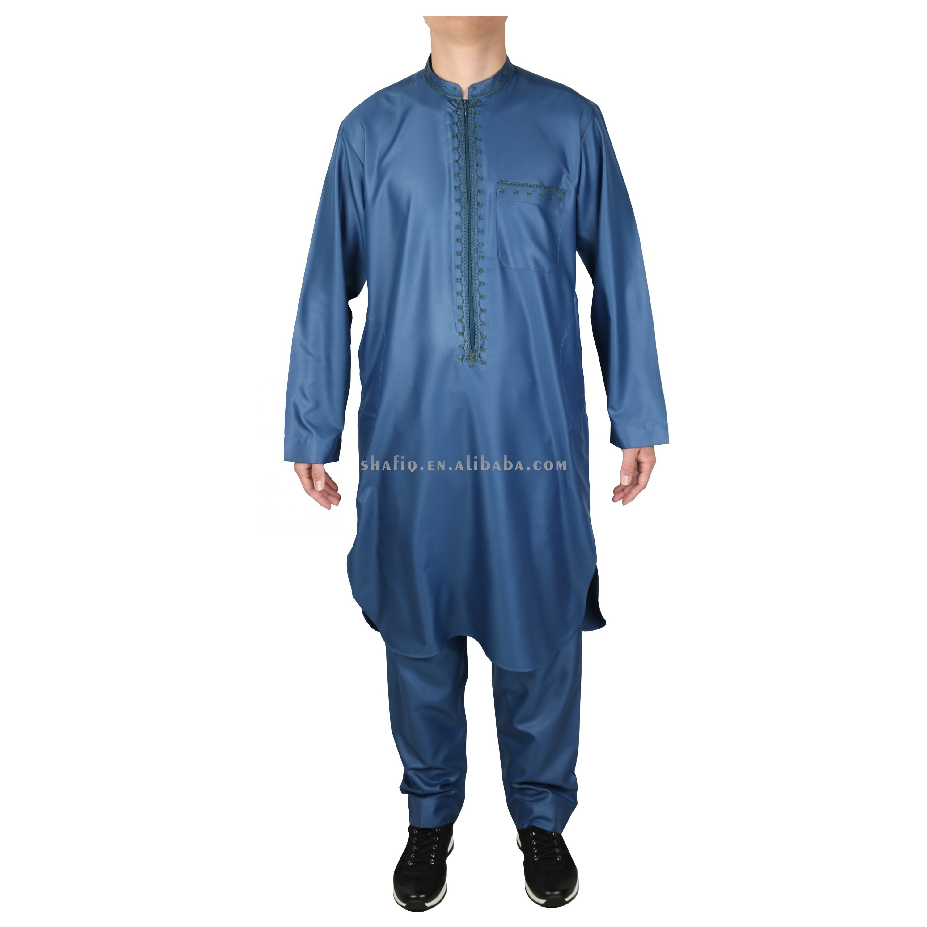 2 Pieces African Nigerian Male Vintage Dashiki Riche Shirts Outfits Pants Jubah Jalabya Ethnic Salwar Kameez Thobe Muslim Dress