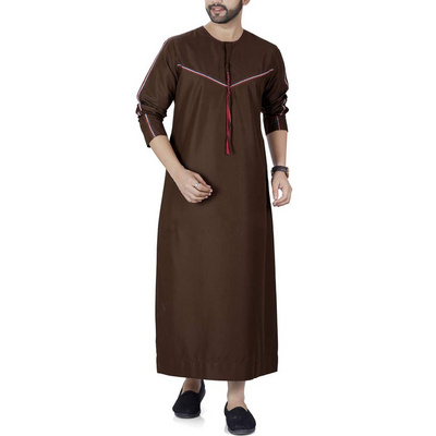 2024 Latest Model Islamic Clothing Long Sleeve Men Jubba Hot Selling Cheap Price Men's Casual Muslim Jubba