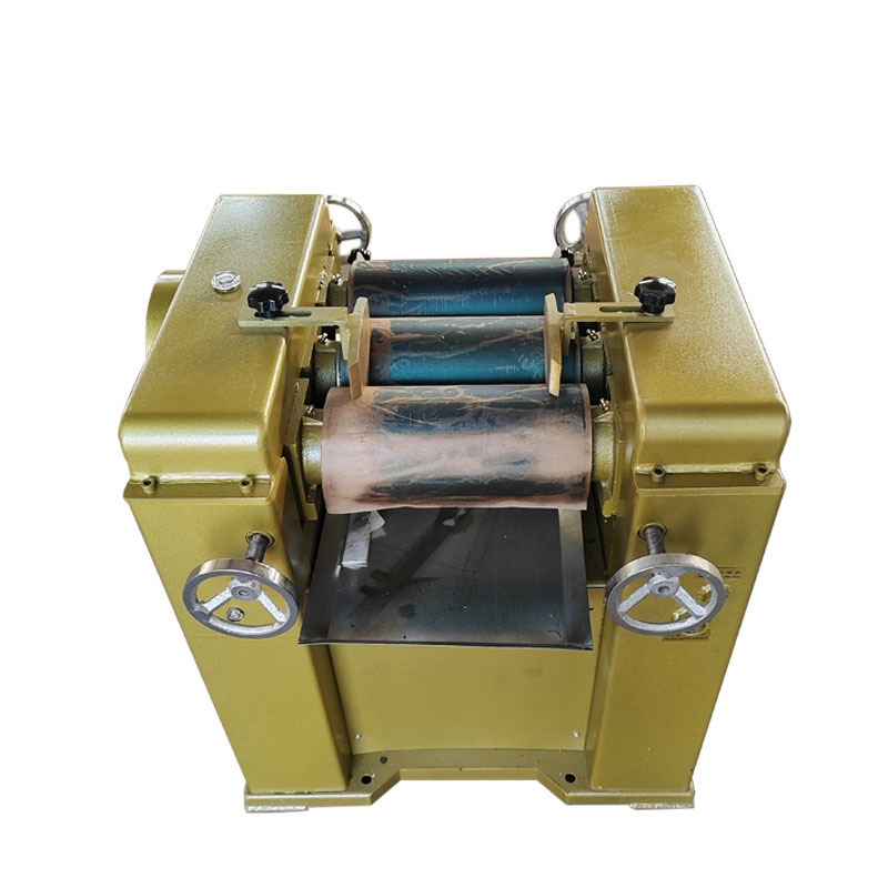 hydraulic laboratory-three-roll-mill lab paint grinder is three-roller triple roller mill for soap three roll mill machine