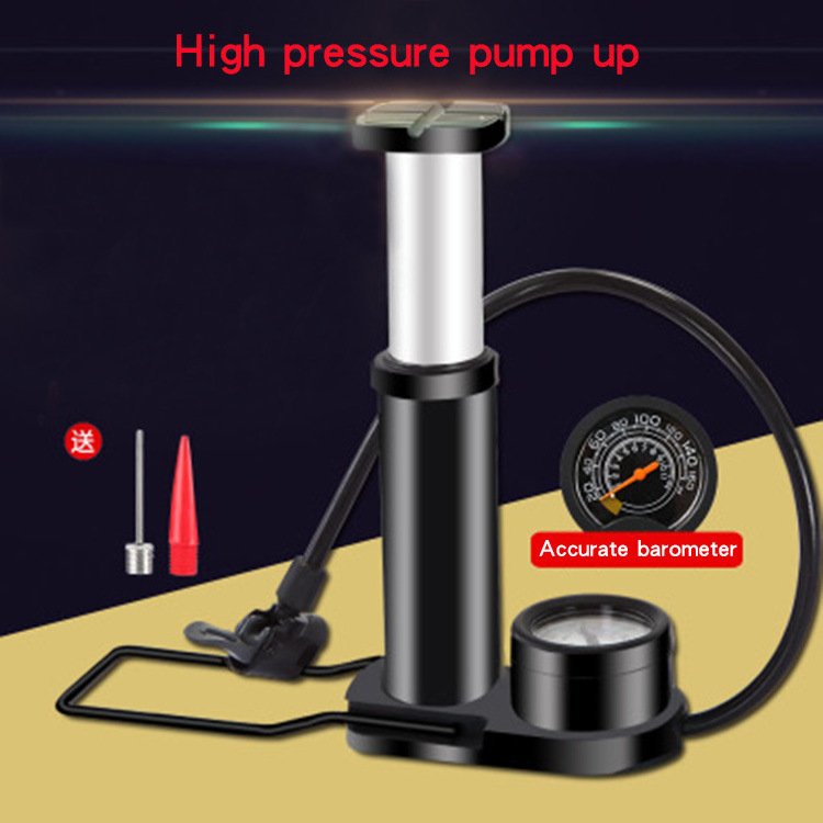 High Pressure Fashion Bike Air Pump Aluminum Mini Bicycle Foot Pumps Portable Cycle Floor Pump For Bike Tires Bicycle parts