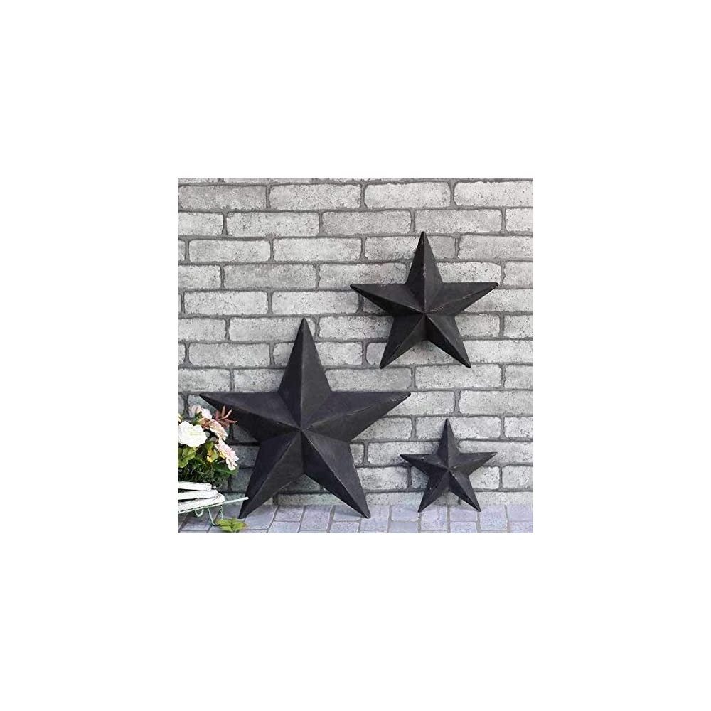 Rustic Black Metal Star Wall Mounted Decoration For Christmas Decor indoor living rooms bed rooms clubs offices & outdoor