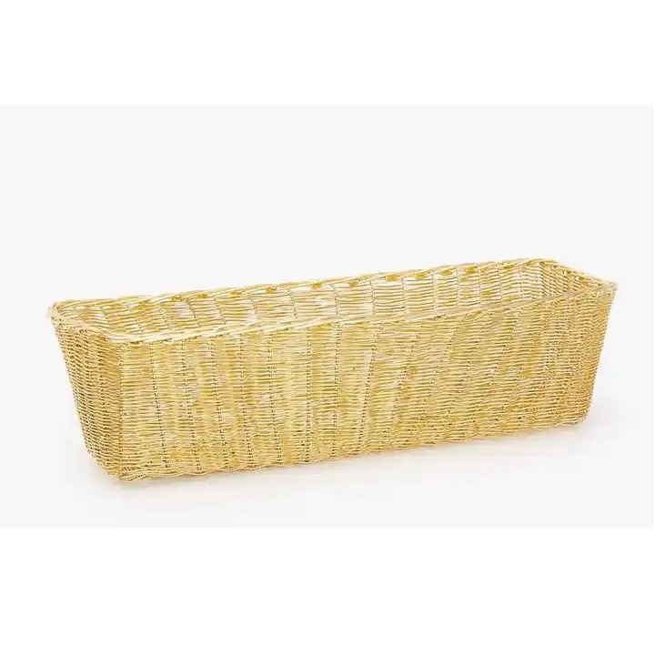 Rectangular Metal stainless steel wire basket Gold Plated for Kitchen Living Room Home Decoration Storage Basket