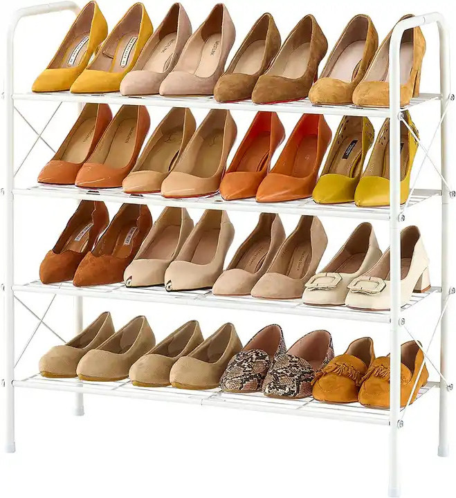 Top Quality Metal Shoe Rack Organizer Freestanding Adjustable Shoe Storage Shelf for Entryway Metal Decorative Shoes Rack