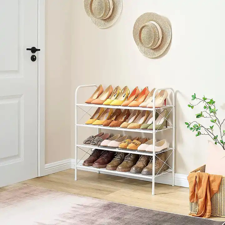 Top Quality Metal Shoe Rack Organizer Freestanding Adjustable Shoe Storage Shelf for Entryway Metal Decorative Shoes Rack