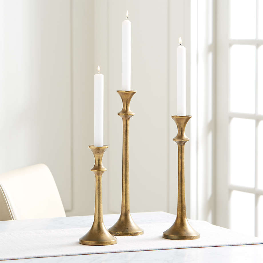 Met Gold Metallic Taper Candle Stand for Christmas Wedding Party Dinner Tables Home Decor Handcrafted Set Of 3 candle holder