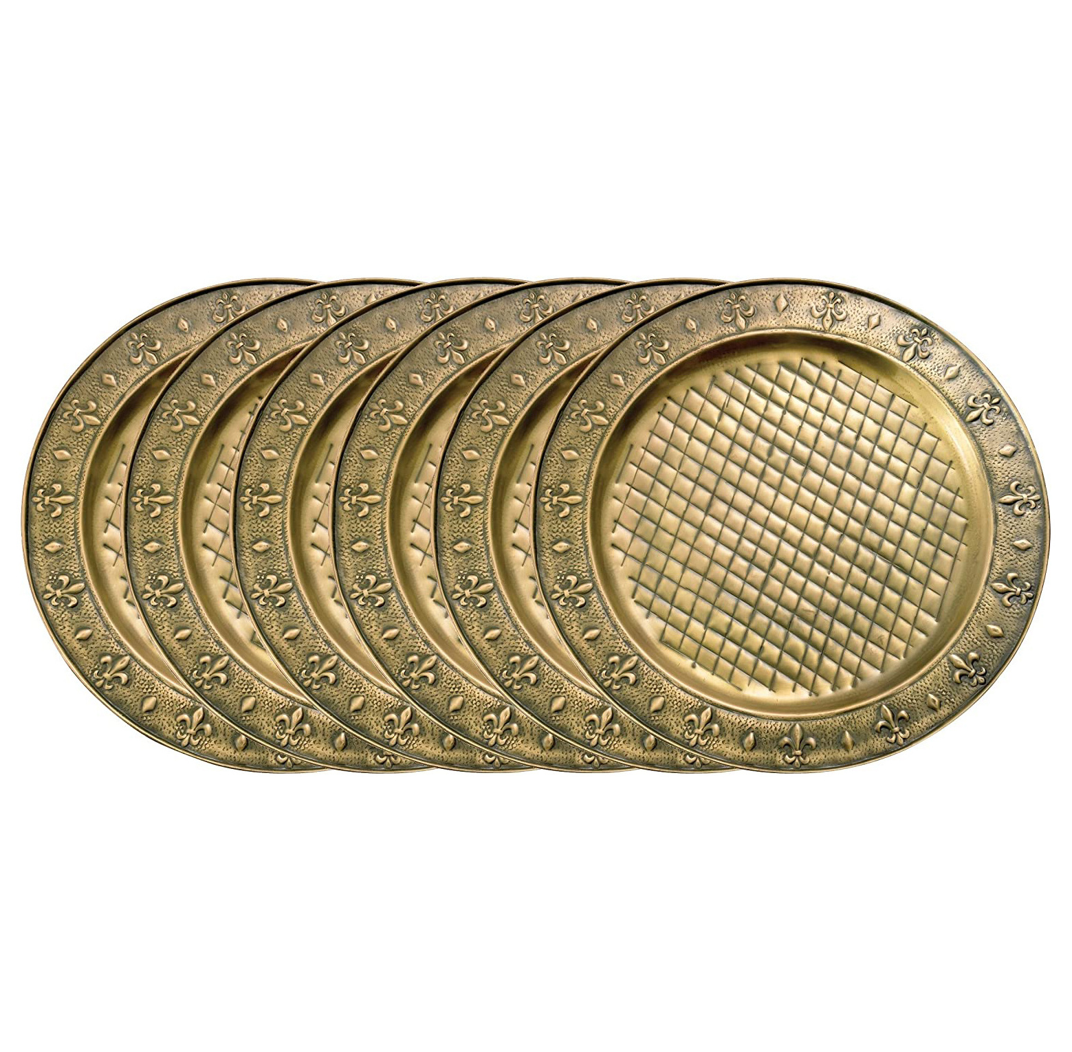 Dark Brown Copper Charger Plate for displaying your favorite dishes with these hand embossed charger plates