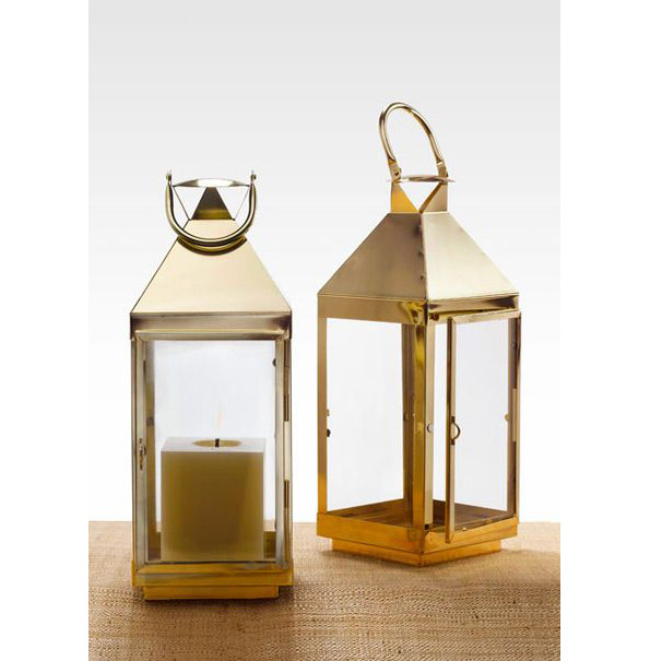 Modern Gold Lantern Decorative Wedding Indoor Outdoor Events Parties Home Decor Tall Metal Candle Holder Lantern Gold Small