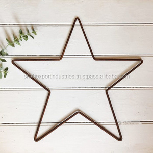 Rustic Black Metal Star Wall Mounted Decoration For Christmas Decor indoor living rooms bed rooms clubs offices & outdoor