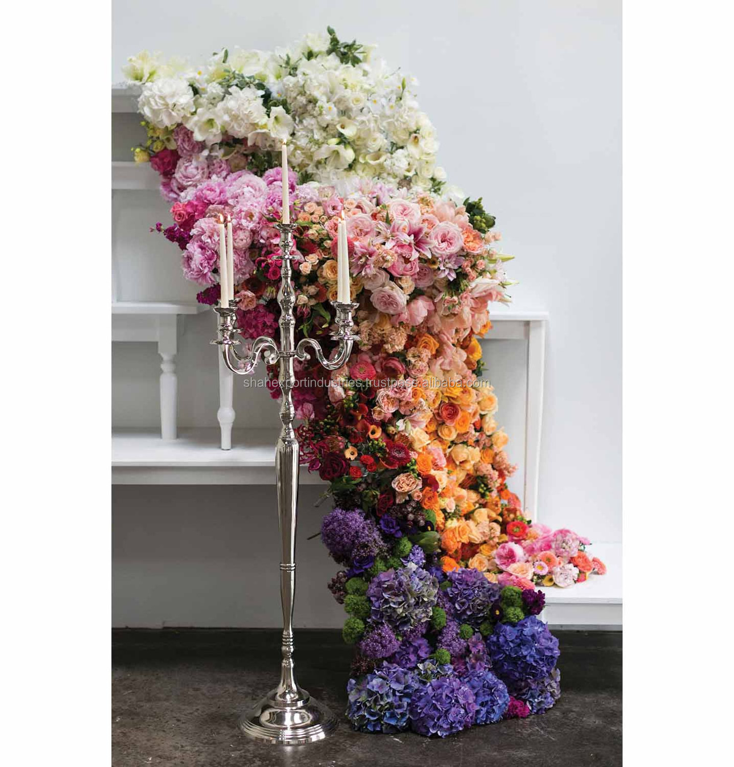 Floor Candelabra Centerpiece Tall Candle Candelabra for Taper Candle and Floral Centerpiece Stand For Wedding Party Event Decor