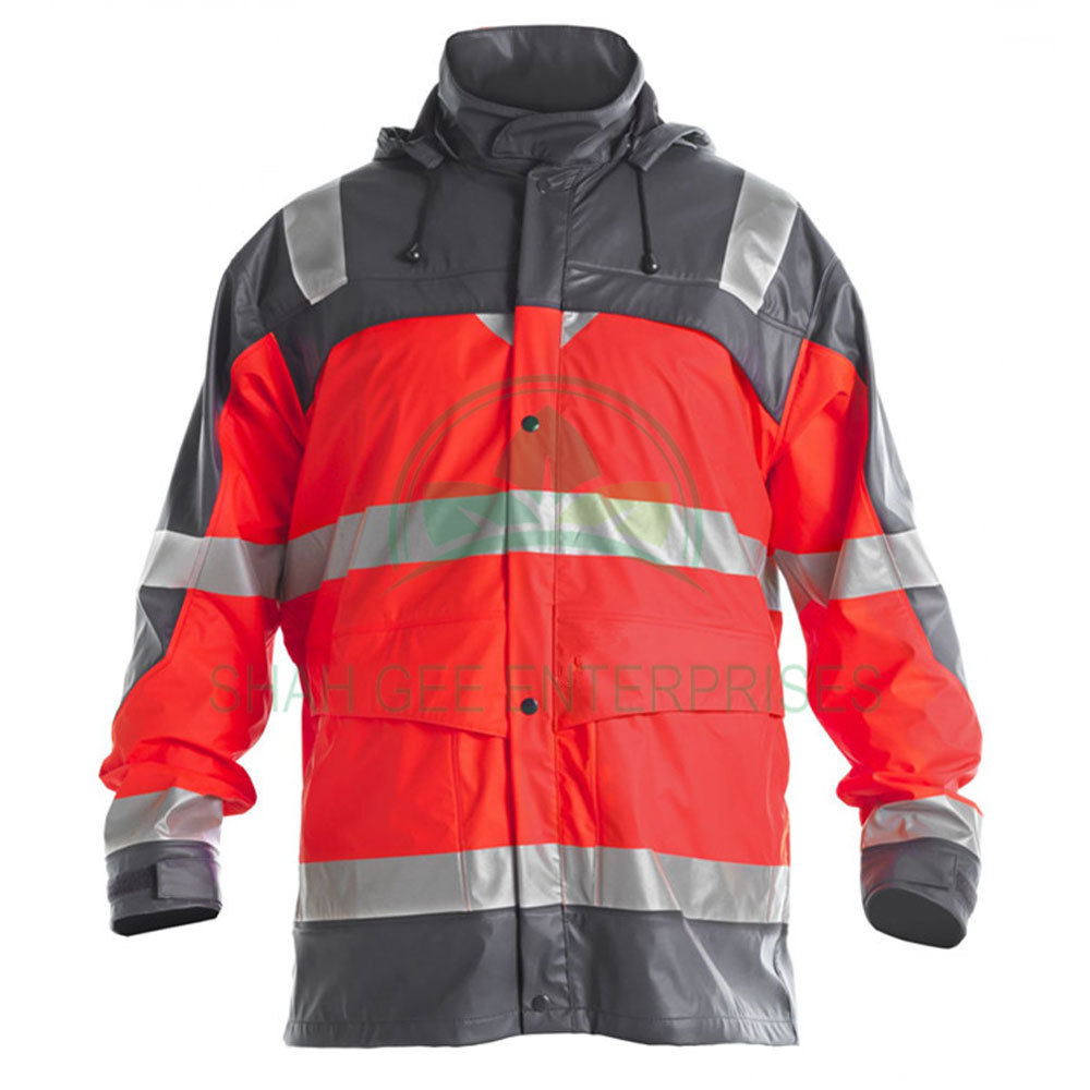 Wholesale Protective Retardant Safety Jacket Working Clothes Waterproof Workwear High  Visibility Workwear Safety Work Jacket