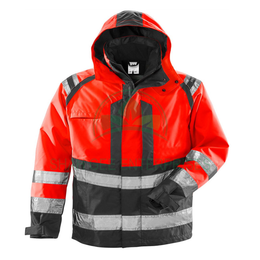 Wholesale Protective Retardant Safety Jacket Working Clothes Waterproof Workwear High  Visibility Workwear Safety Work Jacket