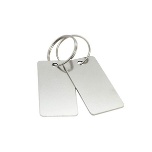 Rectangle Stamping Blanks Stainless Steel Blank Tags with One Hole