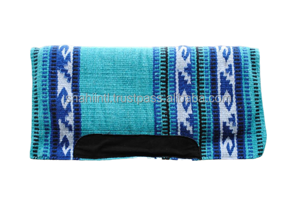 Premium Quality Horse Western Saddle Blanket Pad 100% Indian Woolen Blanket 34