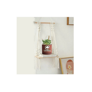 Best Quality Beautiful Macrame Wall Hanging Shelf Boho Indoor Rope Plant Hanger At Lowest Price