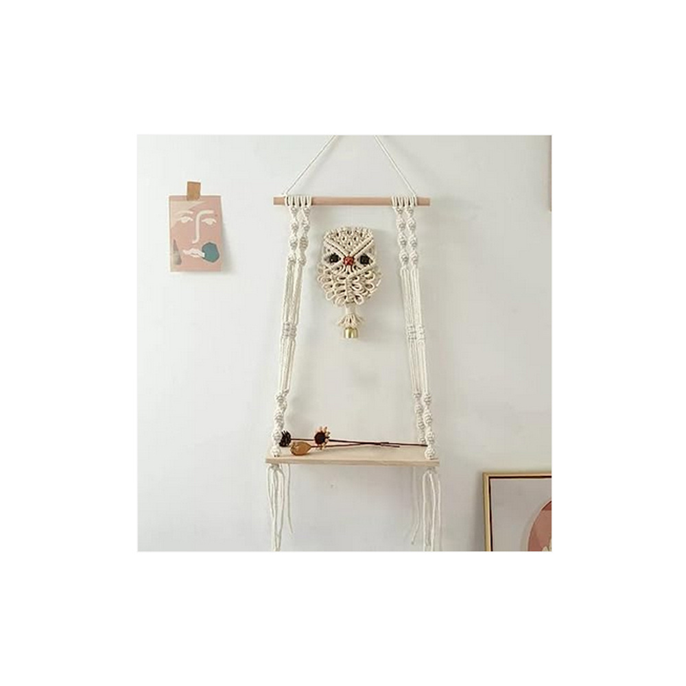 Best Quality Beautiful Macrame Wall Hanging Shelf Boho Indoor Rope Plant Hanger At Lowest Price