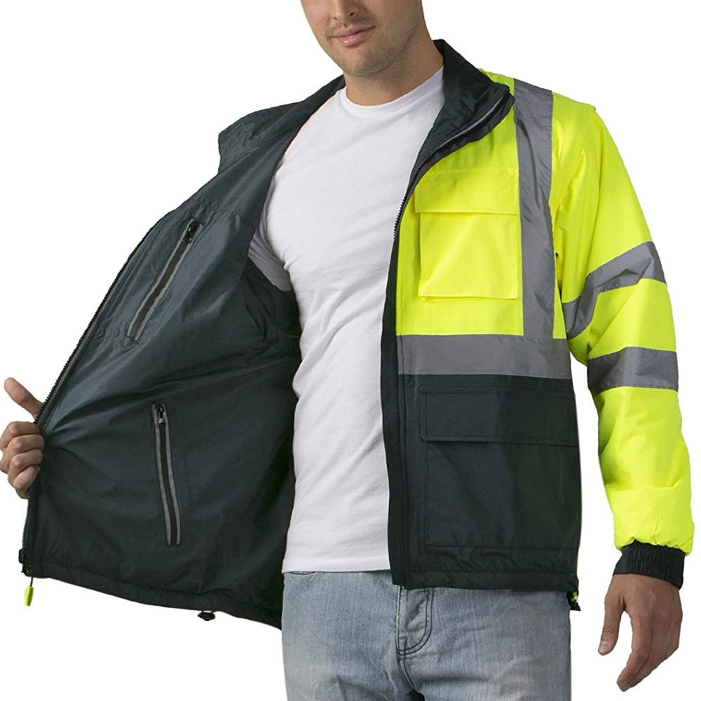 Hot Sale Winter Insulated High Visibility Construction Security Hi Vis Reflective Safety Jacket Wholesale Price