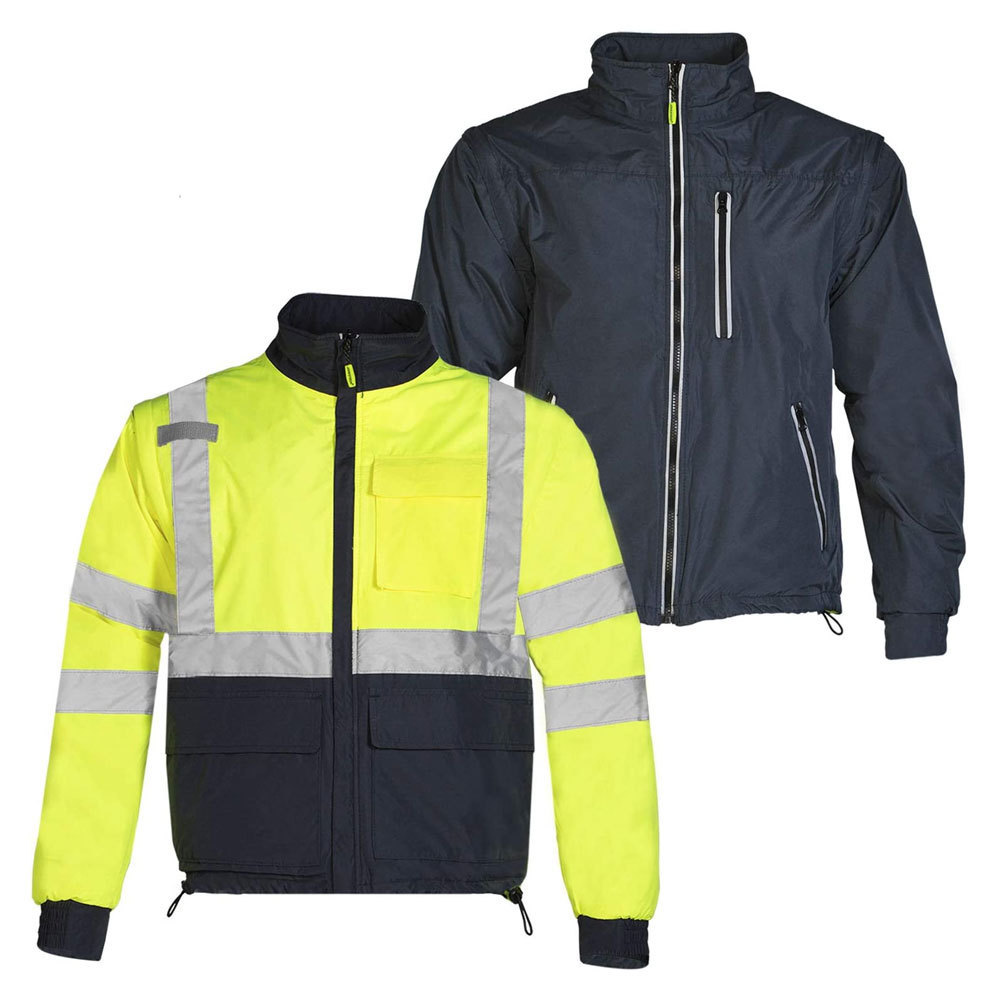 Hot Sale Winter Insulated High Visibility Construction Security Hi Vis Reflective Safety Jacket Wholesale Price