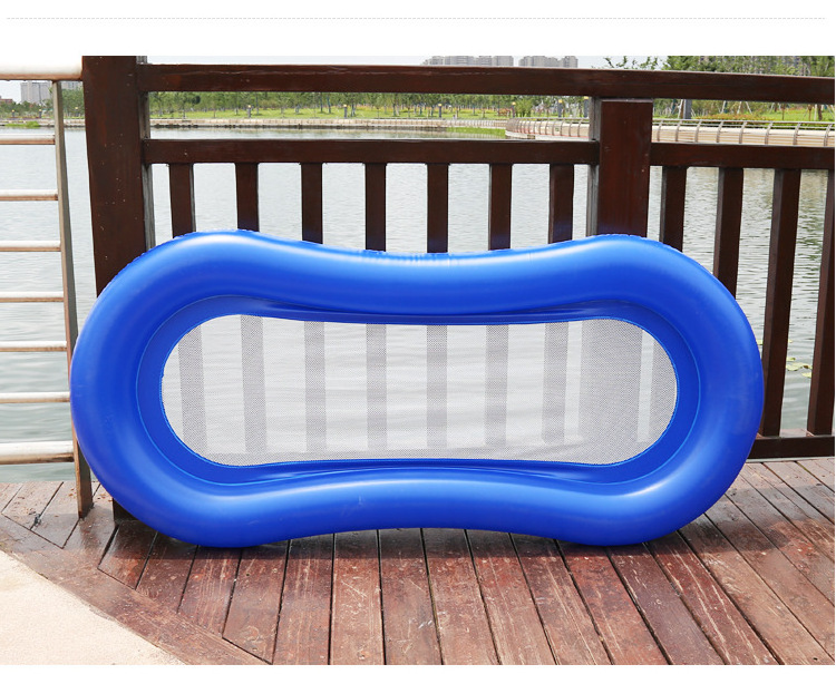 Inflatable Floating Water Hammock Bed Swimming Pool Float Hammock Raft for Summer Portable Sea Bed