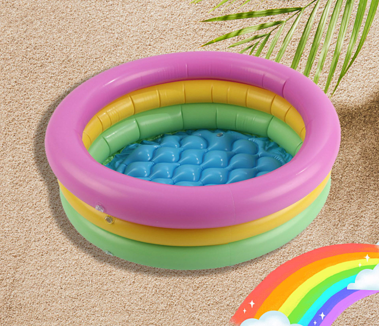 Intex 57107 Inflatable Kiddie Pool 3 Rings Kids Large Pvc Baby Play Swimming Baby Pool  Inflatable Pool