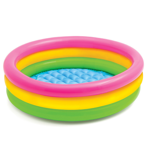 Intex 57107 Inflatable Kiddie Pool 3 Rings Kids Large Pvc Baby Play Swimming Baby Pool  Inflatable Pool