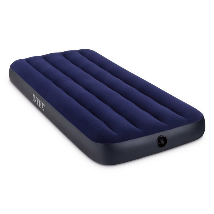 INTEX 64756 Flocked Full-size Air Bed Inflatable Folding Air Mattress Bed with Pump Inflatable Camping Mattress Home Furniture