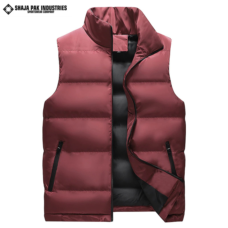 Duck Down Vest Coat Ultralight Sleeveless Puffer Vest Jacket Fashion Stand Collar Windproof Vest