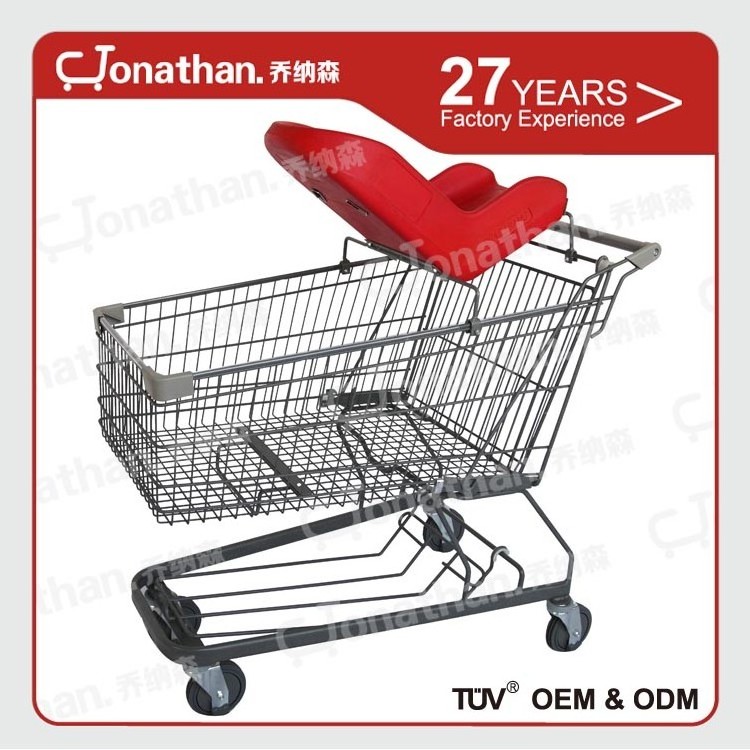 TUV approved rolling 150L grocery store shopping carts