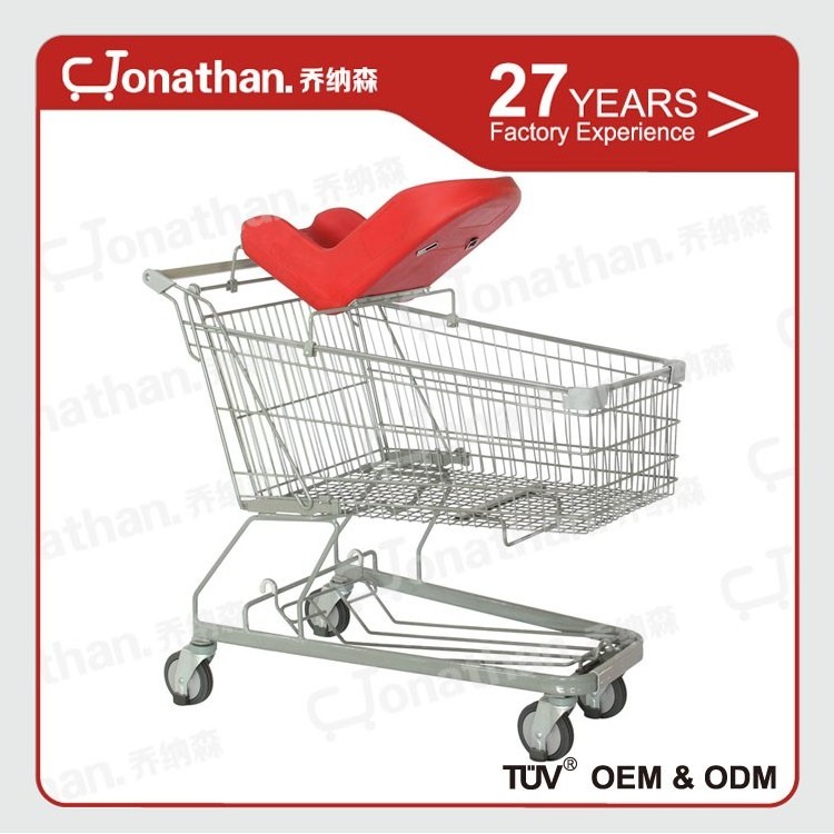 TUV approved rolling 150L grocery store shopping carts