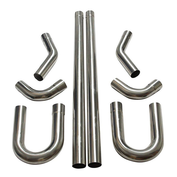 304 stainless steel exhaust pipe Mandrel Bend motorcycle pipe  Straight Bend Kit for Exhaust Systems