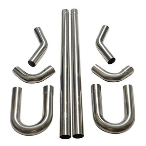 304 stainless steel exhaust pipe Mandrel Bend motorcycle pipe  Straight Bend Kit for Exhaust Systems