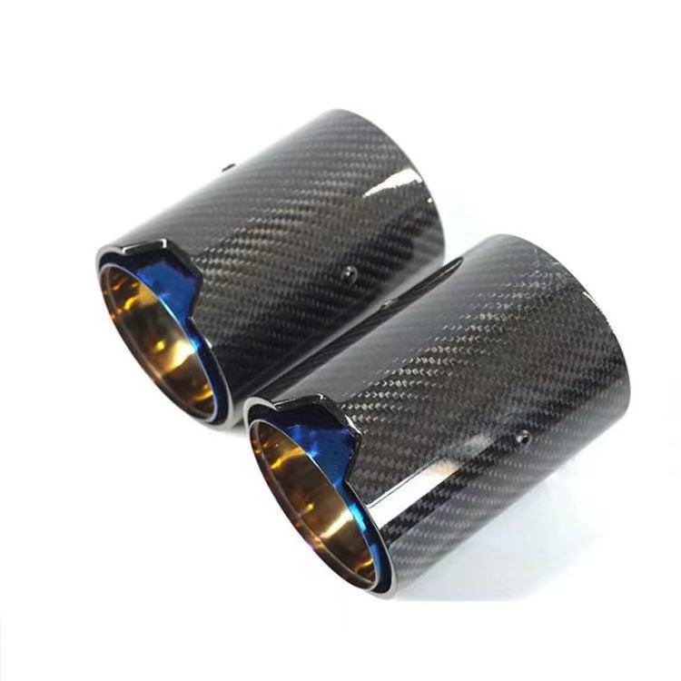 Stainless Steel BLACK M Performance carbon fiber muffler Exhaust Tip muffler pipe for BMW M2 M3 M4 1234 series Car-styling