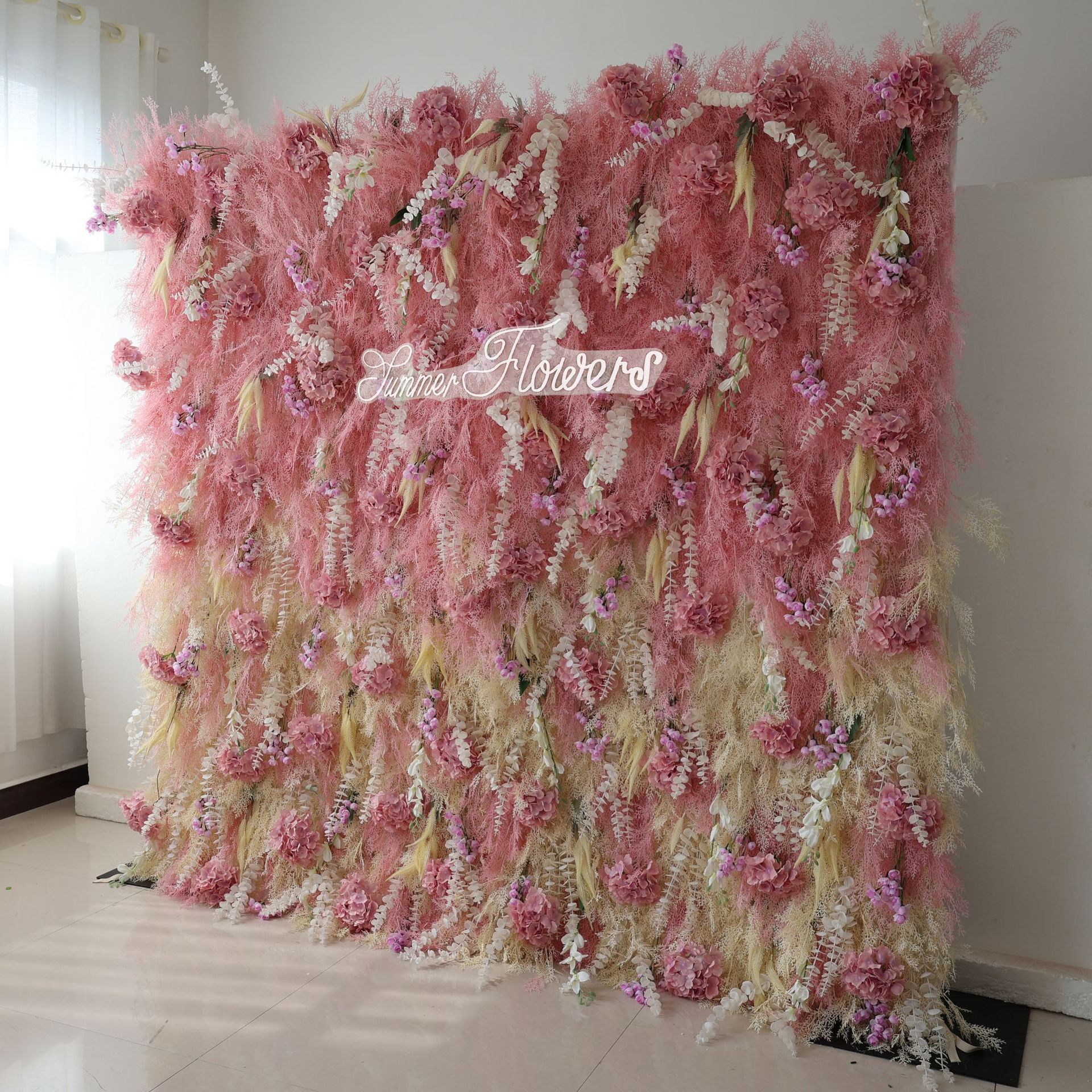 Wholesale Fabric Flower Wall Artificial Flower Wall Wedding Flowers Wedding Centerpieces Decorations For Events Party Supplies