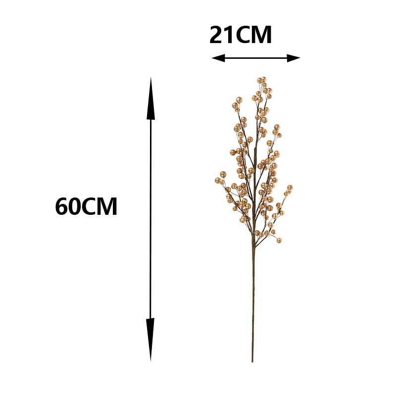 Gold Tree Branch Plastic Artificial Flower Home Christmas Decorations For Xmas Christmas Party Home Decors