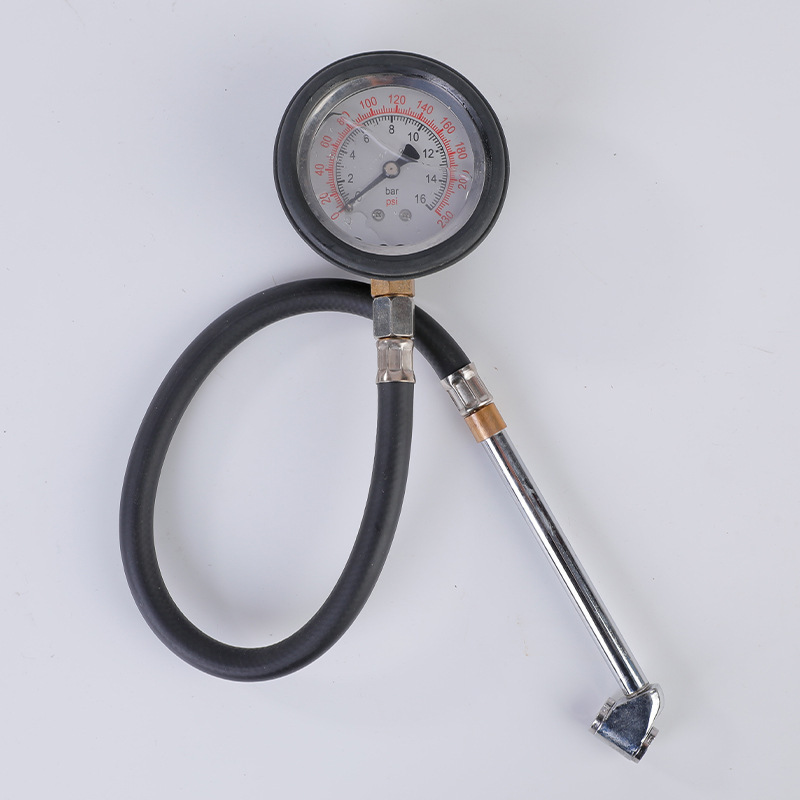 Tire Pressure Gauge with Straight Air Chuck 2-1/2 Inch 0-100 PSI for Motorcycle/Car/Truck Tires