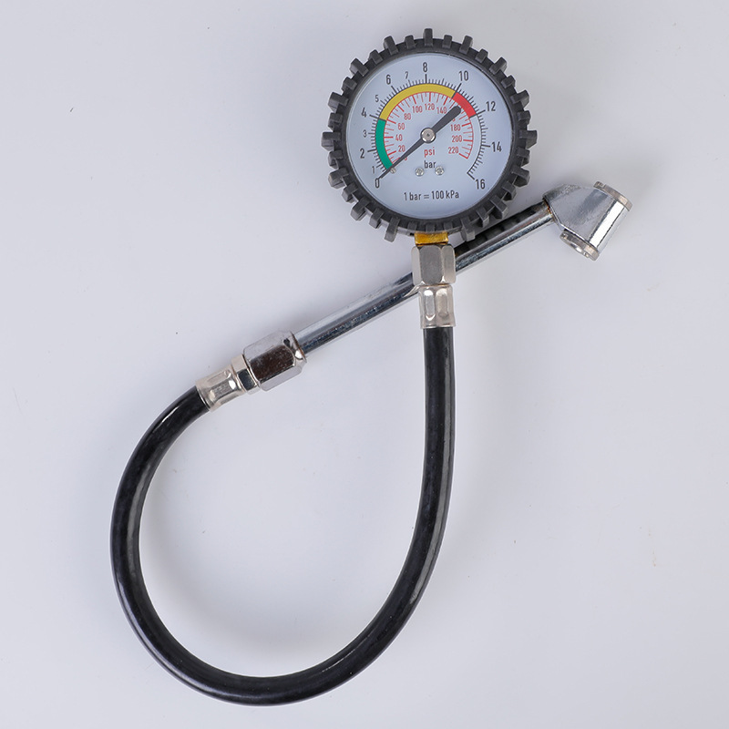 Tire Pressure Gauge with Straight Air Chuck 2-1/2 Inch 0-100 PSI for Motorcycle/Car/Truck Tires